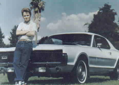 Chris in the summer of 1989 at a car show with his 1971 Cougar